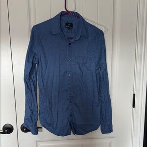 Blue Long Sleeve Button-Up Shirt